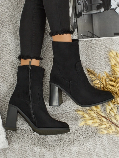 Ankle bot meri eco-suede long stiletto heel Rune Fast