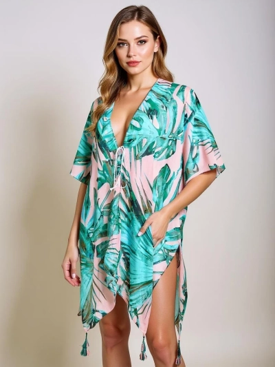 Cleandra Pareo - Royalfashion Multicolor Beach Dress, V-neck