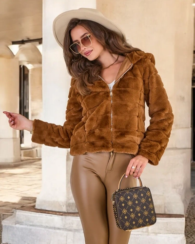 Royalfashion Sieviešu kažokādas imitācijas jaka