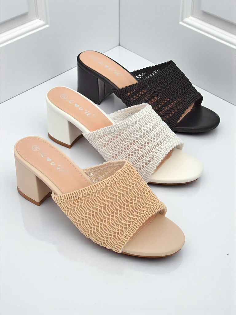 Royalfashion Women's Heeled Mules Sole Bloom