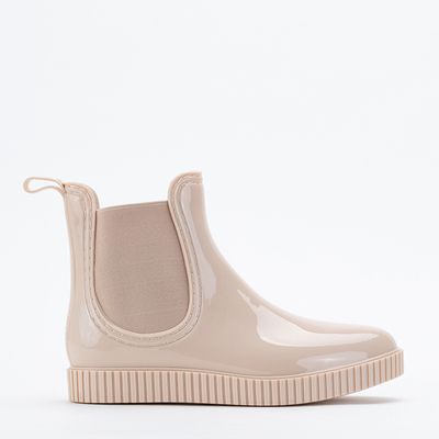 Beige ladies' short galoshes Lamilu - Footwear