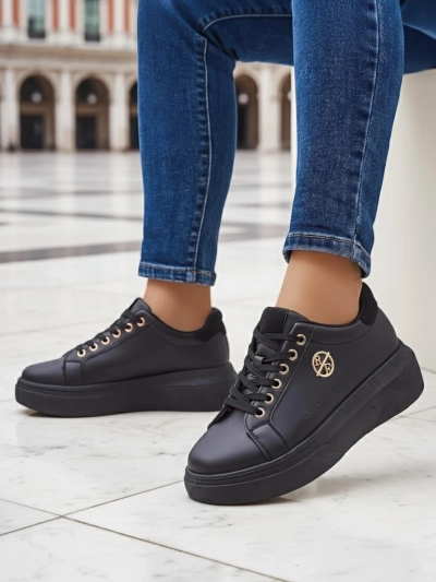 Erato Nero women's platform sneakers made of 5cm eco-leather