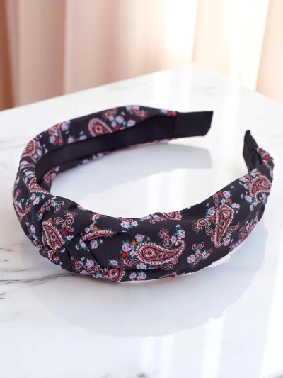 Royalfashion matu stīpiņa ar pītas raksta elementiem Molly Twist