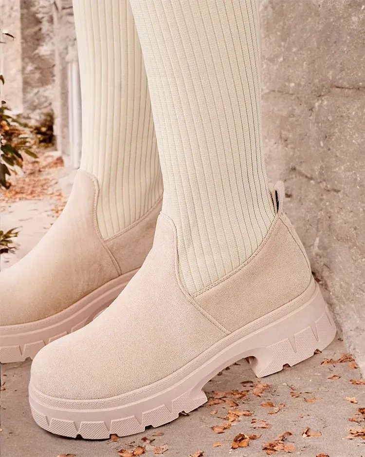 Royalfashion Sieviešu augstpapēžu zābaki Umigg slip-on