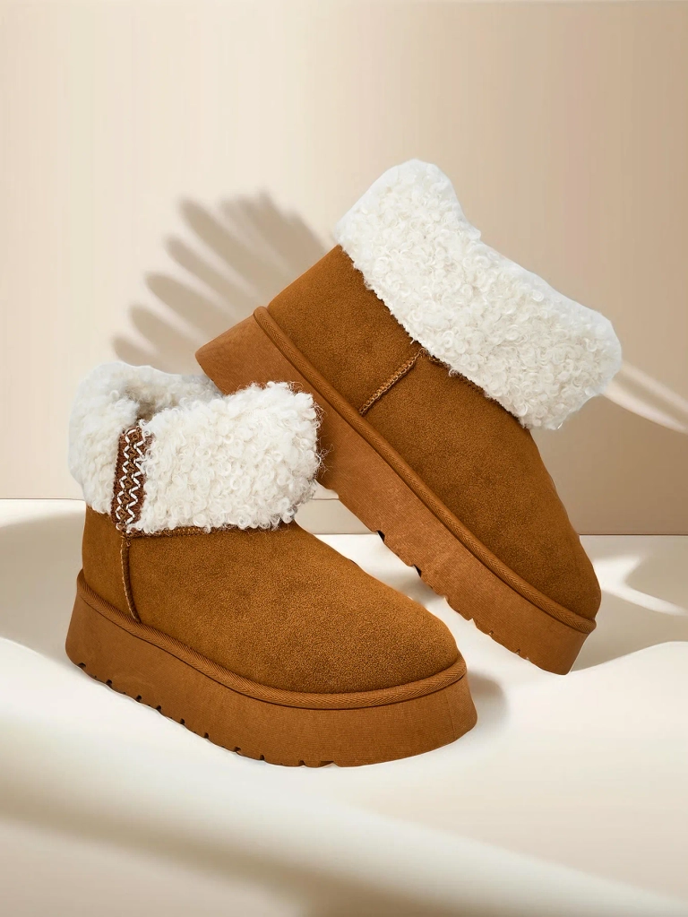 Royalfashion Sieviešu sniega zābaki ar kažokādas apdari Rovvoy