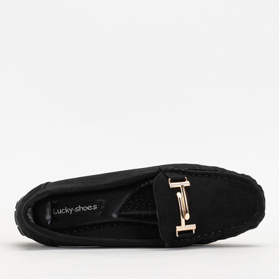 Women's Black Vitlova Eco Suede Loafers - Footwear