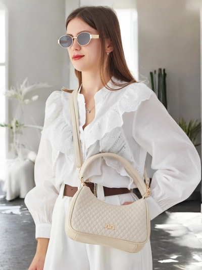 Royalfashion Eleganta pārklāta maza sieviešu rokassoma no ekoloģiskās ādas