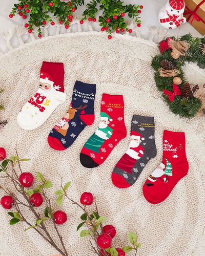 Royalfashion Sieviešu Ziemassvētku zeķu komplekts 5/pack