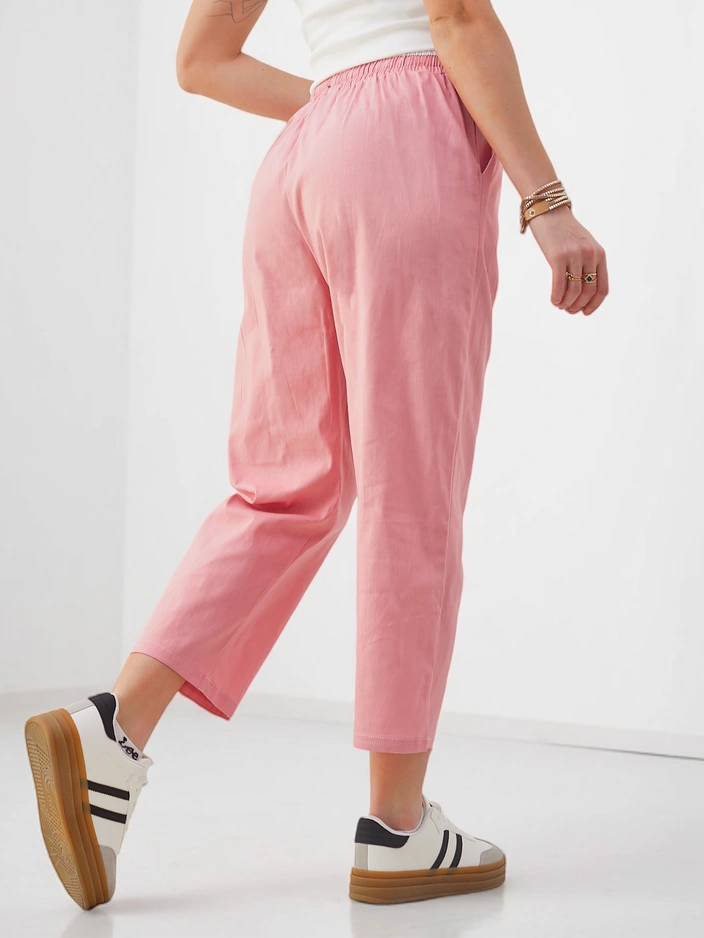 Royalfashion Women's Cotton Wide Pants with Ties