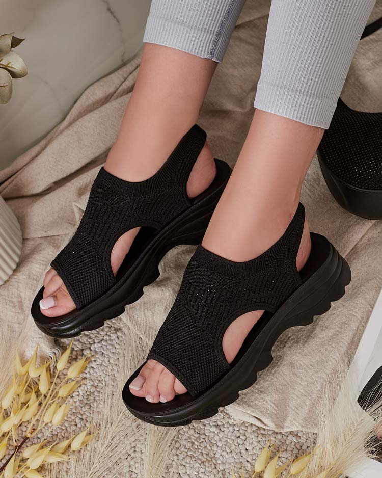 Royalfashion Женские сандалии с верхом и цирконами Alebin