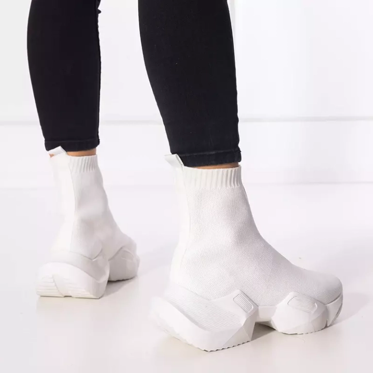 OUTLET Белые женские высокие кроссовки Gohi - Обувь