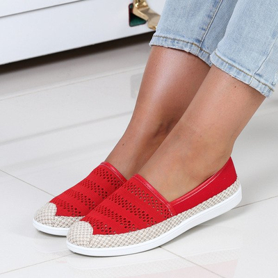 Czerwone espadryle Synnea - Obuwie