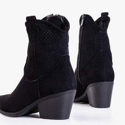 Black openwork boots a'la cowboy boots Bakkerom - Footwear