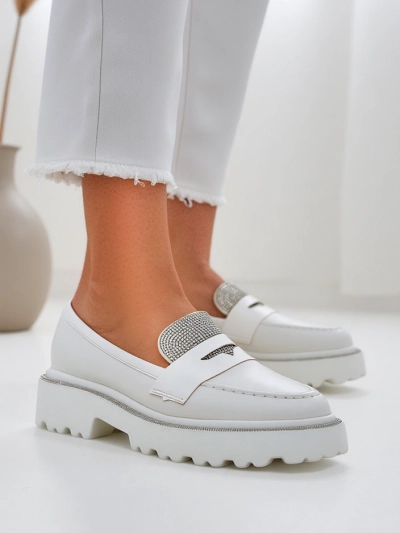 Royalfashion Women's moccasins with rhinestones Vinness