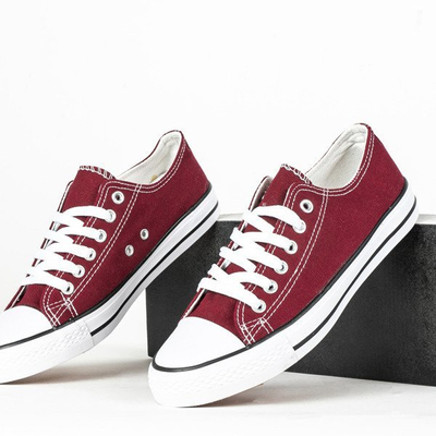 OUTLET Burgundy lace-up sneakers Noenoes - Footwear