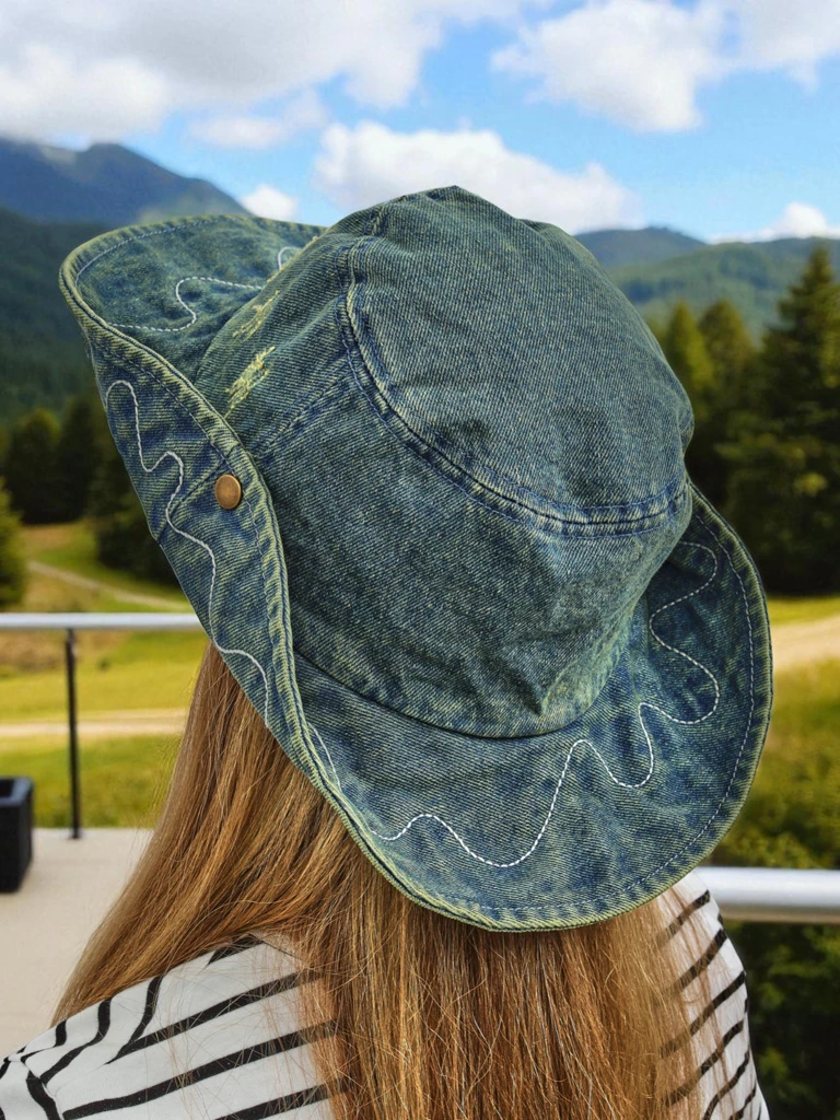 Perseida Women's Hat – Polyester Denim Beach Hat