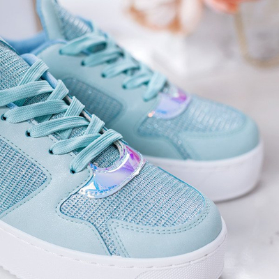 Blue sports shoes on the Salsa platform - Footwear 1