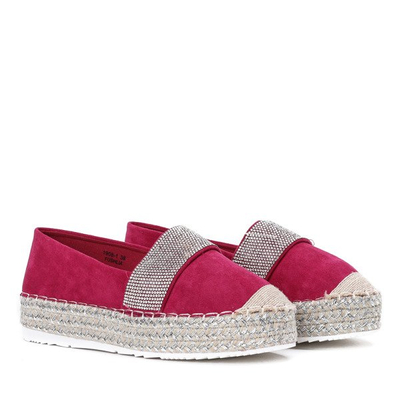 Fuchsia espadrilles with cubic zirconias Anasdiea - Footwear