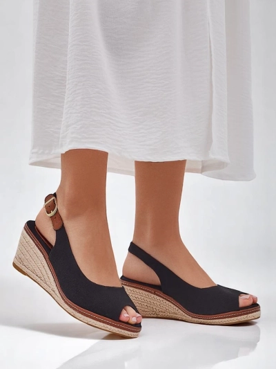 Royalfashion Women's wedge sandals without toes Tafenis