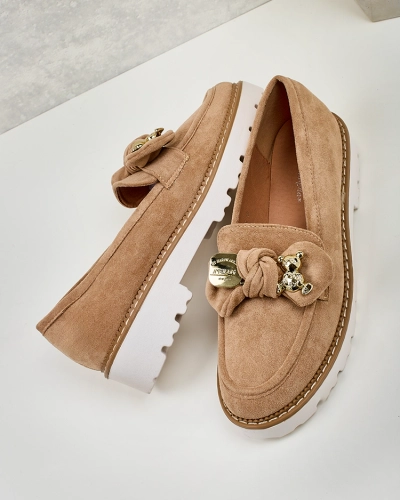 Royalfashion Women's moccasins with bow Ezizer