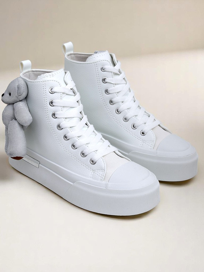 Royalfashion Women's high-top sneakers with Tedi bear