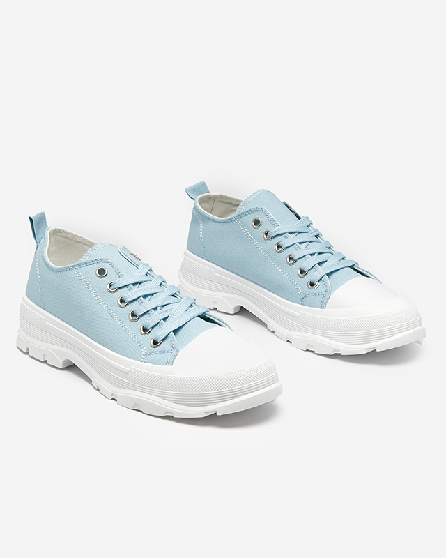 Blue women's sneakers with a higher sole Mytiko - Footwear