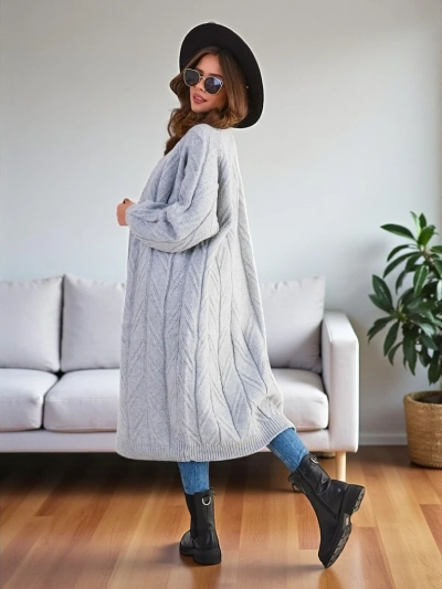 Royalfashion Women's knit throw-over sweater
