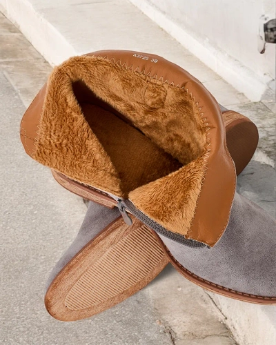 Royalfashion cowboy-style boots on a covered wedge Patorias