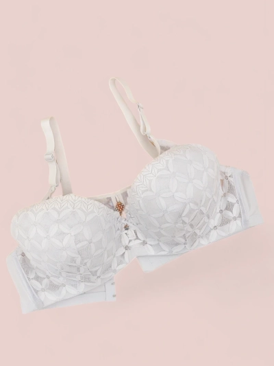 Royalfashion Women's padded bra with lace