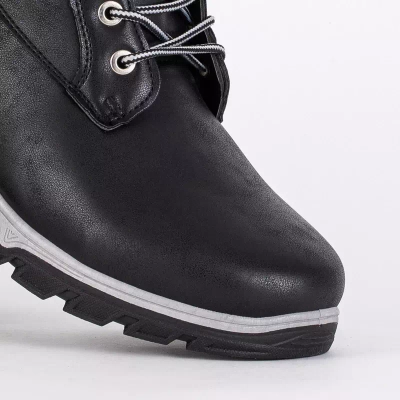 OUTLET Black men's winter hiking boots Omitsok - Footwear