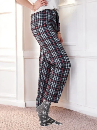 Royalfashion Kokvilnas Ziemassvētku Sieviešu pidžamu raibu bikses