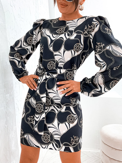 Royalfashion women's dress with decorative print