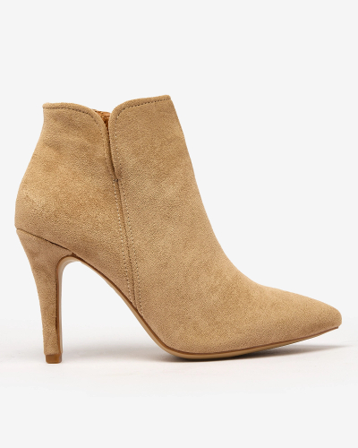 Royalfashion Light brown women's stiletto boots Amalenika