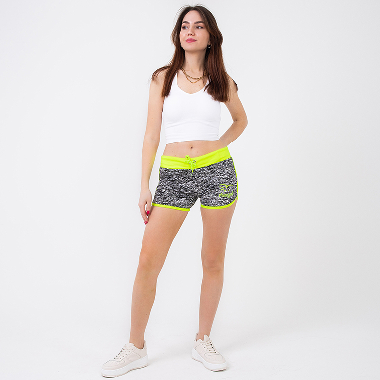 Neona dzelteni un melni sieviešu sporta šorti - Apģērbs