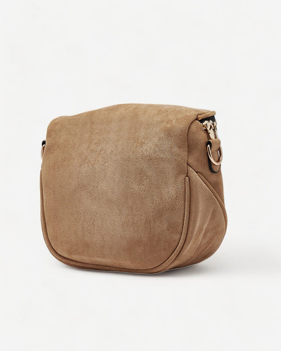 Royalfashion Light brown small women's eco-suede handbag