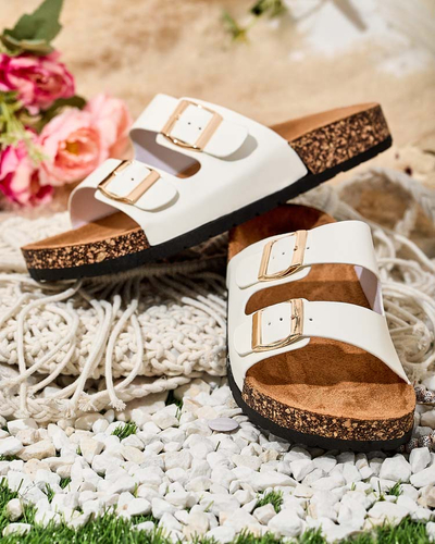 Royalfashion Women's Rolotta flat sole flip-flops