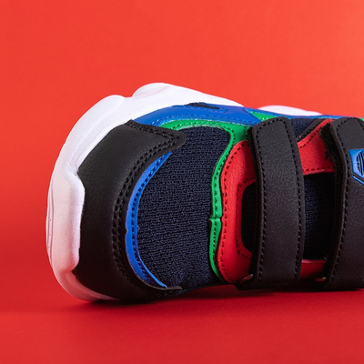 Children's navy blue sports shoes with colorful inserts Jello - Footwear