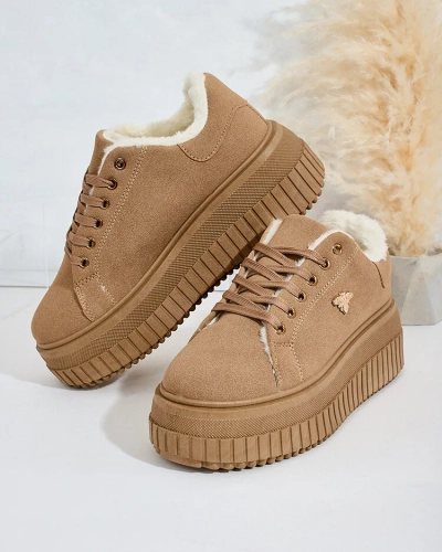 Royalfashion Siltas sieviešu kedas ar kažokādu Noxu