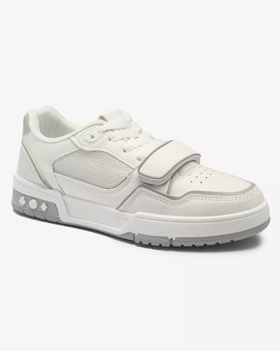 Women's sports sneakers in white-gray color Xirrat- Footwear