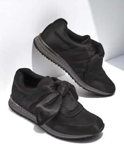 Royalfashion Women's Sneakers with Bow Socca