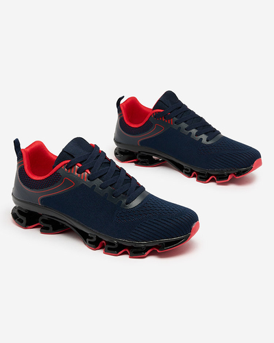 Royalfashion Navy blue men's sports shoes Setorla