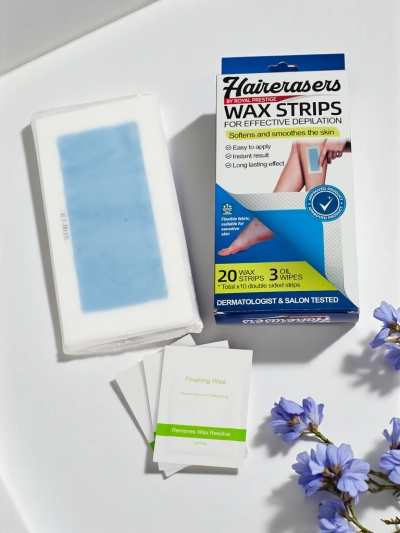 Wax strips for body hair removal