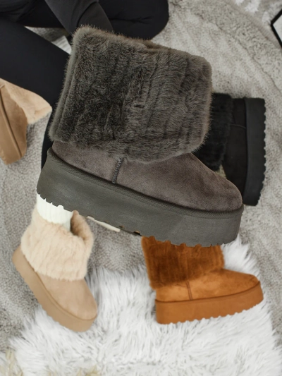 Women's snow-style boots with fur Irelle