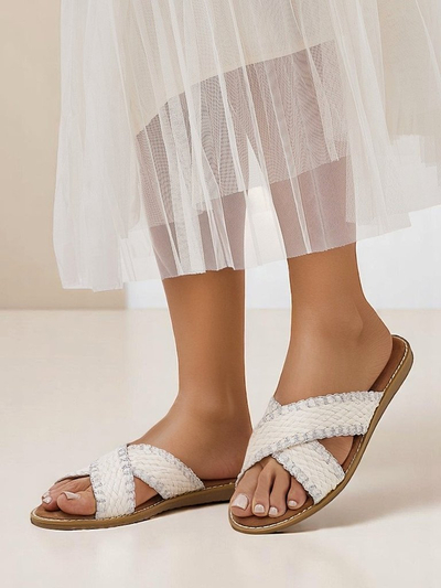 Royalfashion Women's sandals with woven straps Bornes