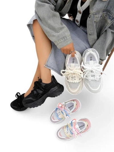 Royalfashion Women's sporty sneakers on a thicker sole Loness