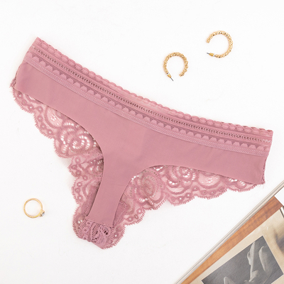 Women's purple lace thong - Underwear