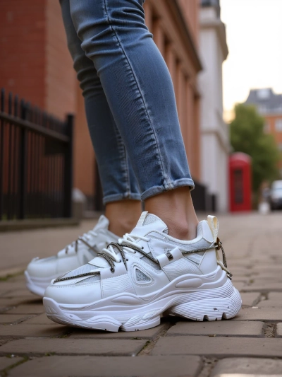 Royalfashion Women's Sneakers on a Thick Sole Reterri