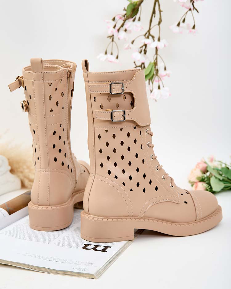 Royalfashion Женские ажурные ботинки на шнуровке Belsel