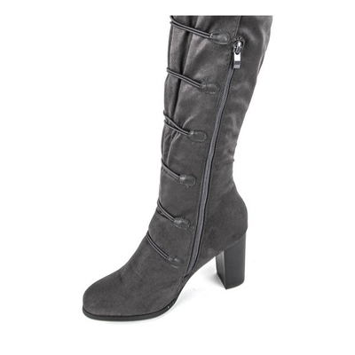 Gray boots on a high post Lovana - Footwear