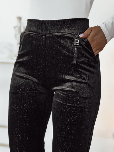 Royalfashion Dark brown corduroy fabric pants for women